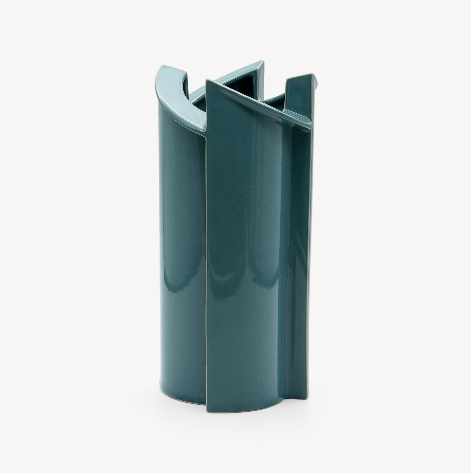 Turquoise Porcelain Vase – Jan van der Vaart for Rosenthal, 1988