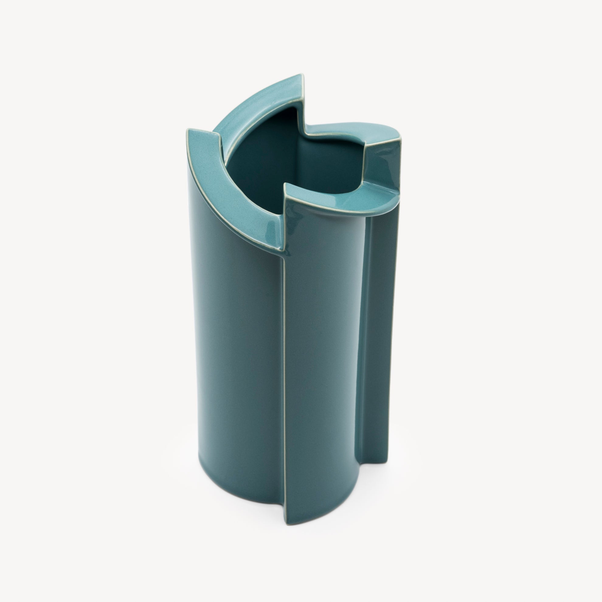 Turquoise Porcelain Vase – Jan van der Vaart for Rosenthal, 1988