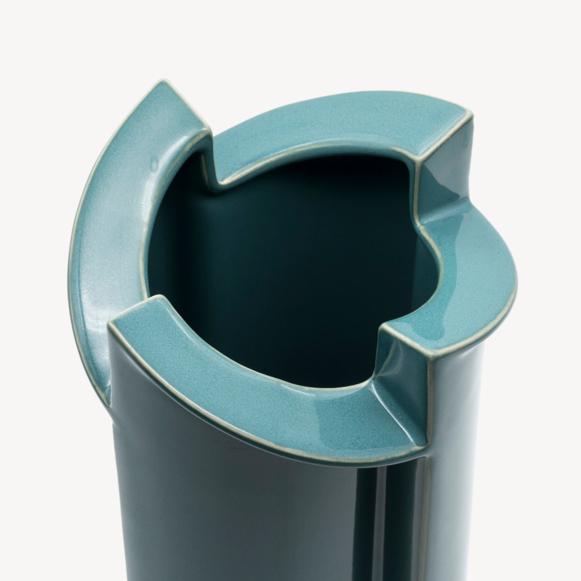 Turquoise Porcelain Vase – Jan van der Vaart for Rosenthal, 1988