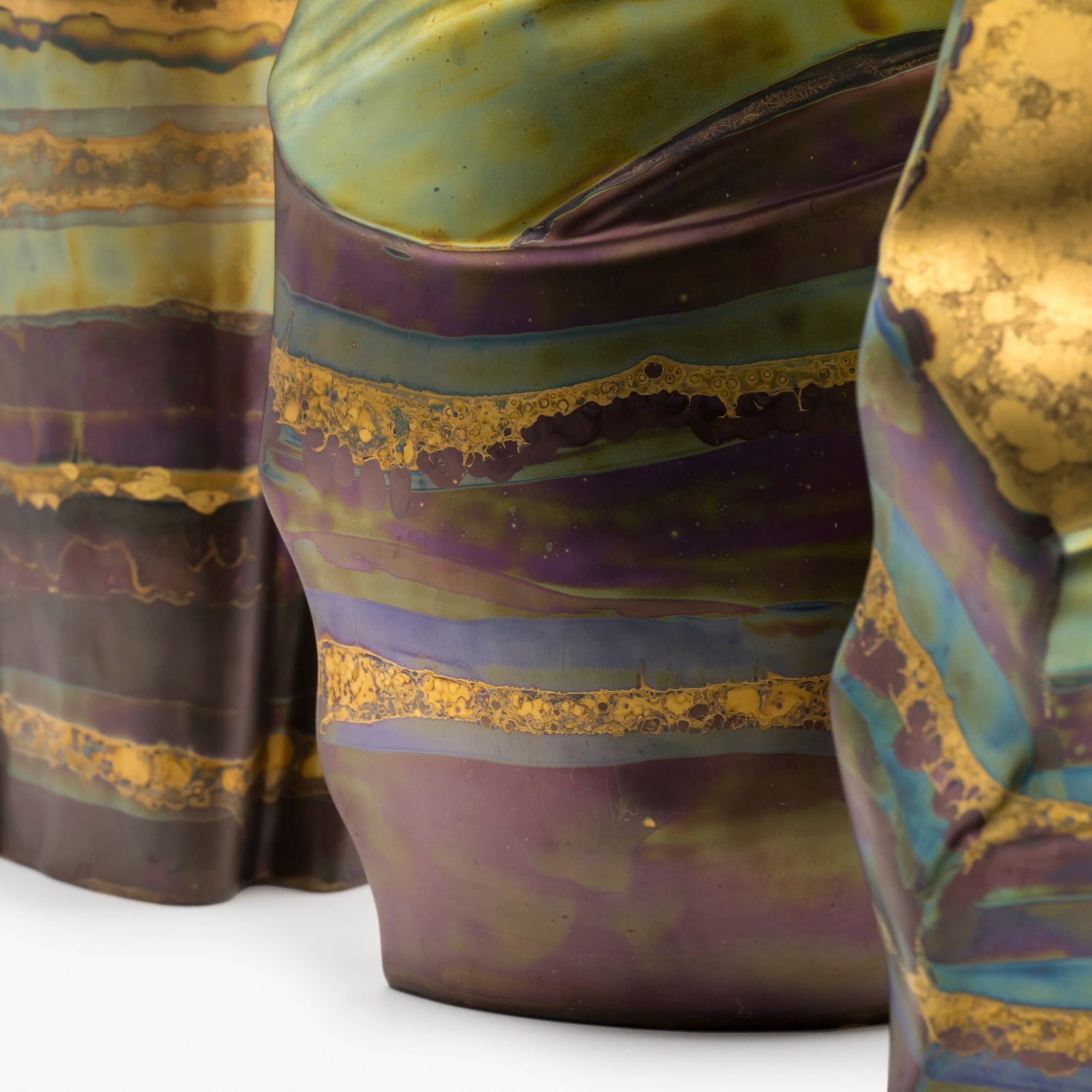 Porcelain Vase Trio – Johan van Loon & Helmut Drexler for Rosenthal, 1980/90s