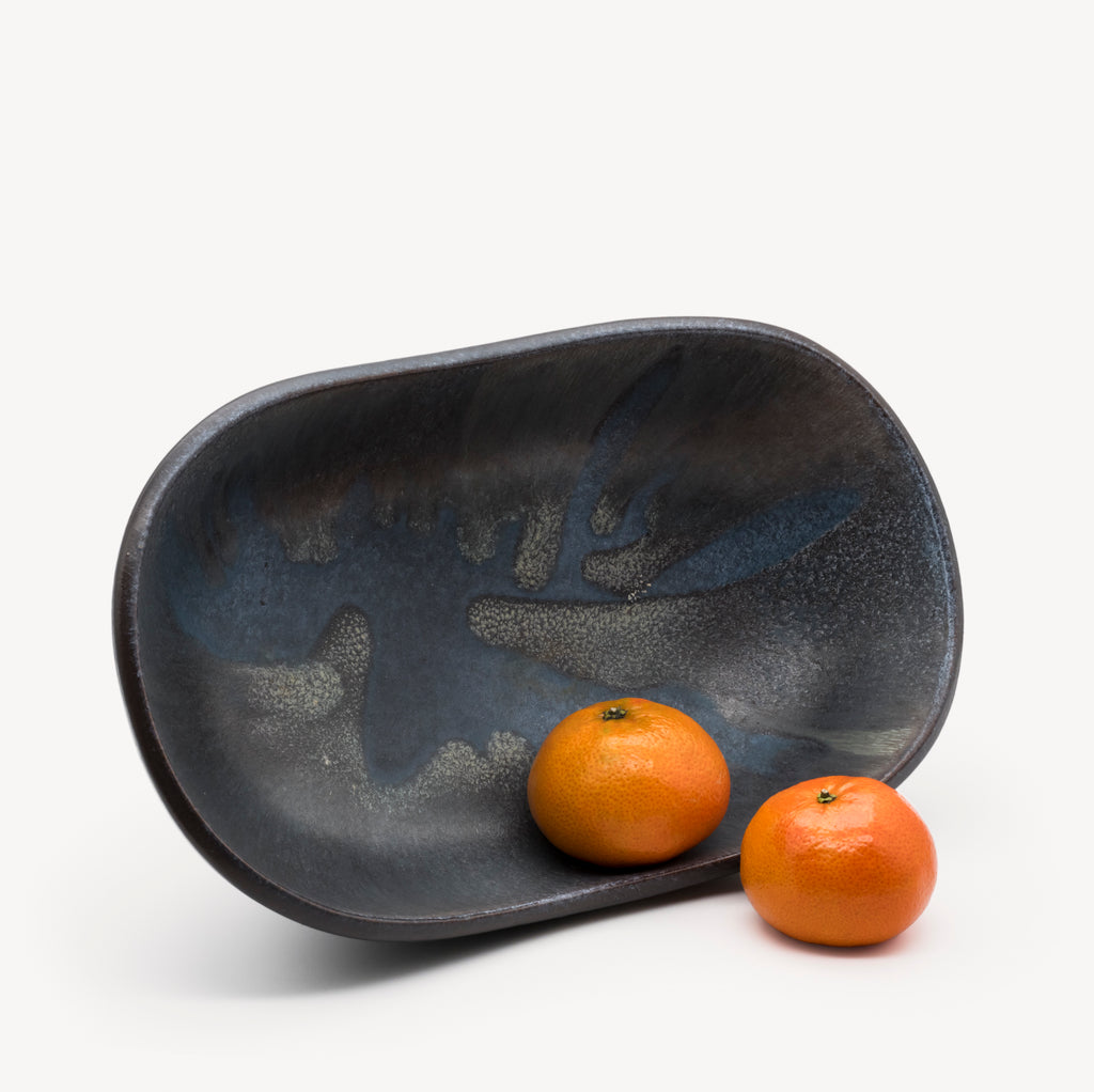 Footed Ceramic Fruit Bowl – Fridegart Glatzle for Karlsruher Majolika, Germany