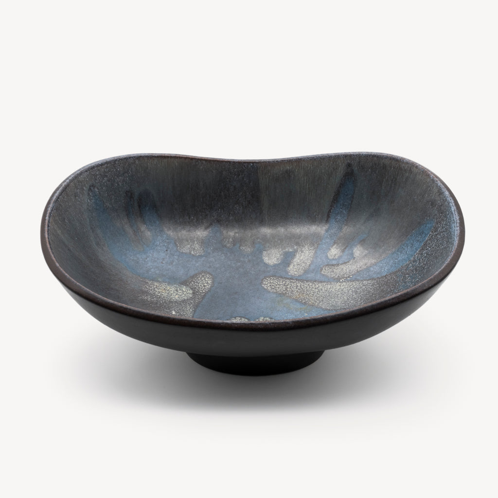 Footed Ceramic Fruit Bowl – Fridegart Glatzle for Karlsruher Majolika, Germany