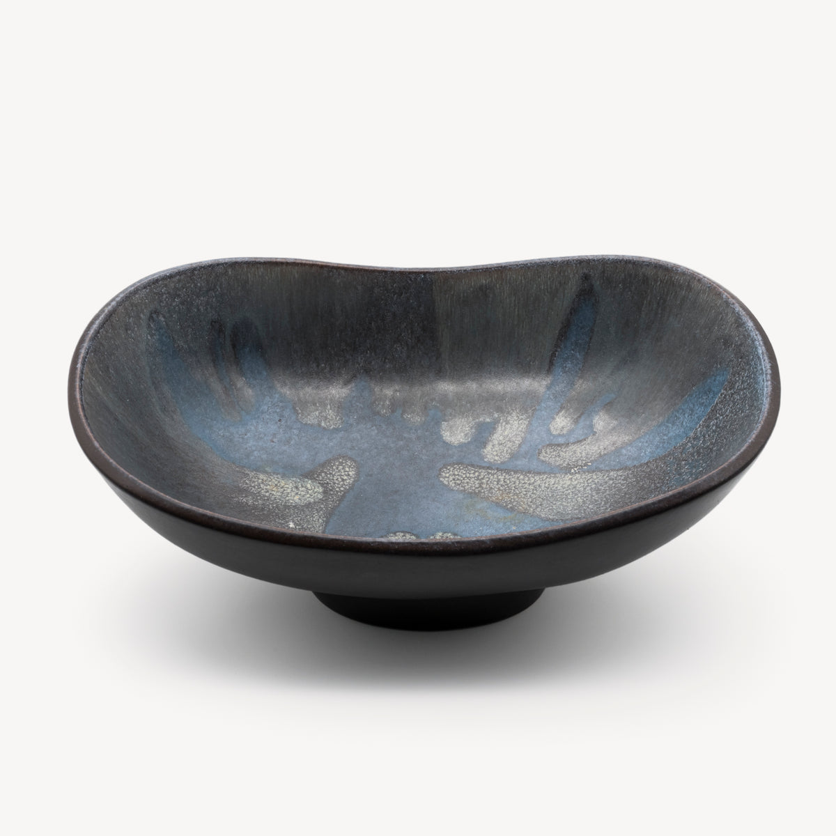 Footed Ceramic Fruit Bowl – Fridegart Glatzle for Karlsruher Majolika, Germany