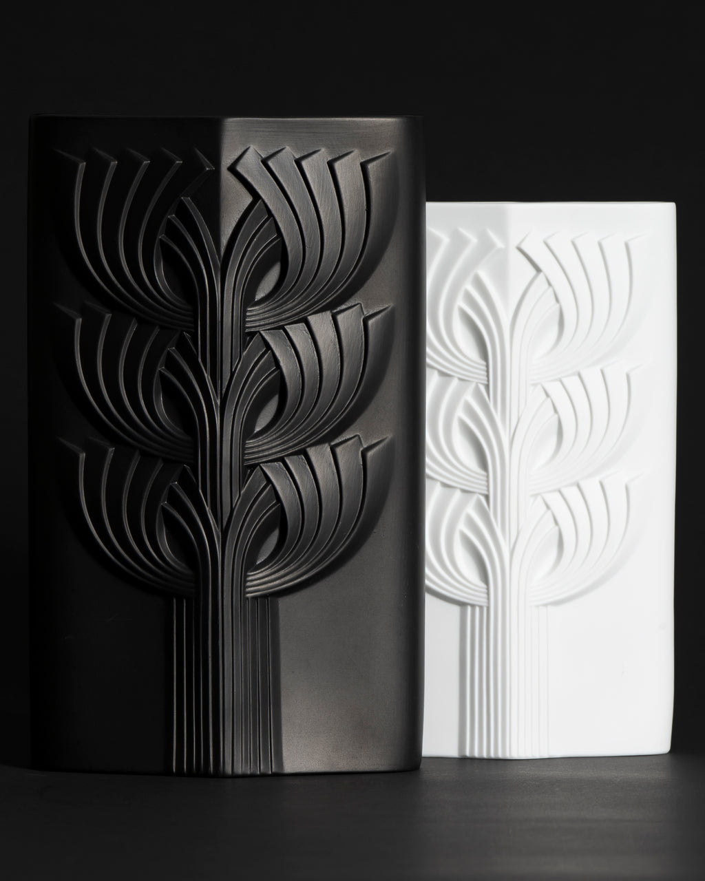 “Tree of Life” Vase Duo  – Rosemonde Nairac & Tapio Wirkkala for Rosenthal, 1970s