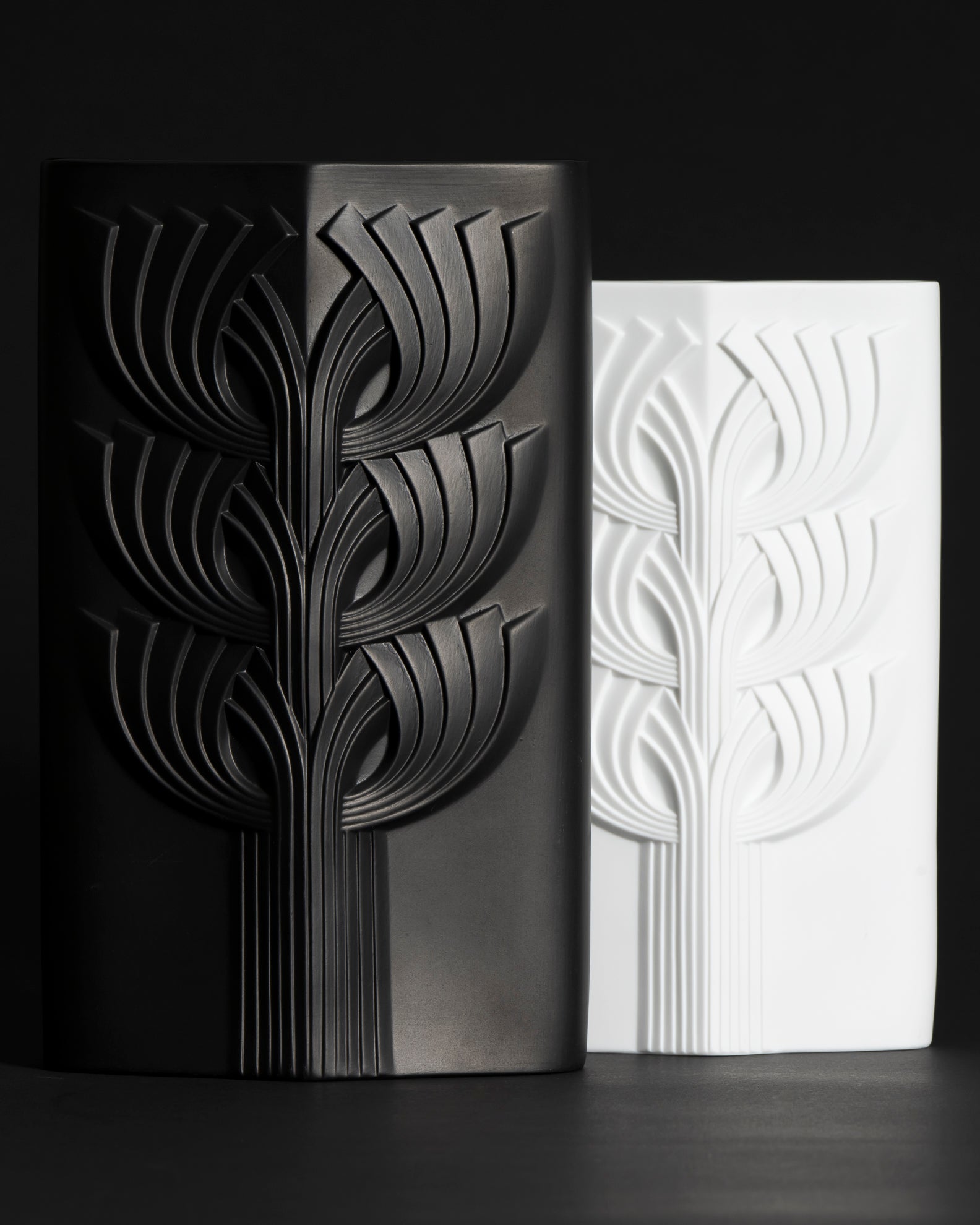 “Tree of Life” Vase Duo  – Rosemonde Nairac & Tapio Wirkkala for Rosenthal, 1970s