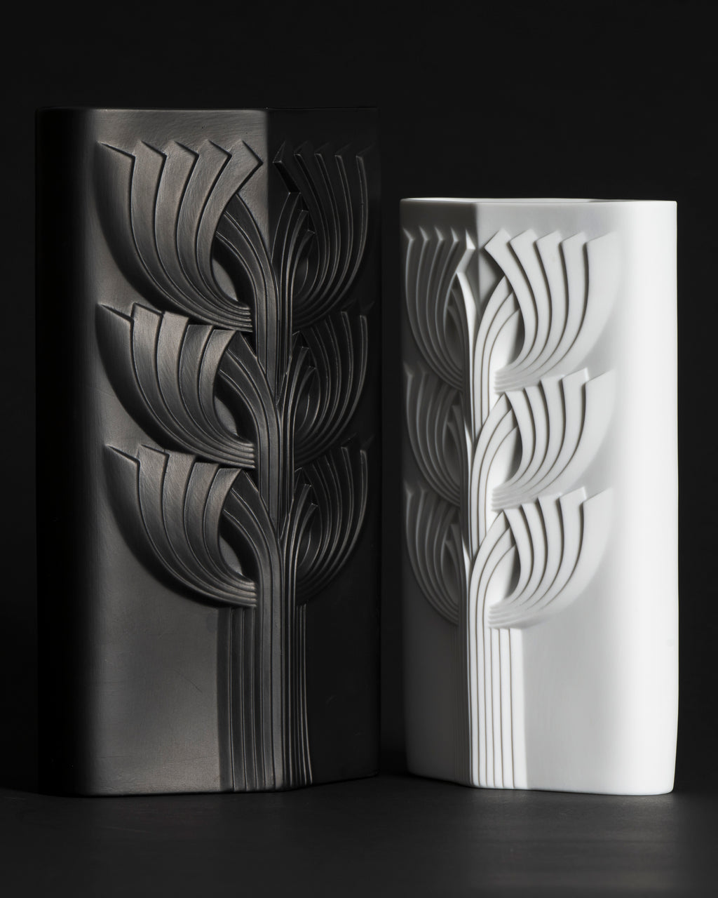 “Tree of Life” Vase Duo  – Rosemonde Nairac & Tapio Wirkkala for Rosenthal, 1970s