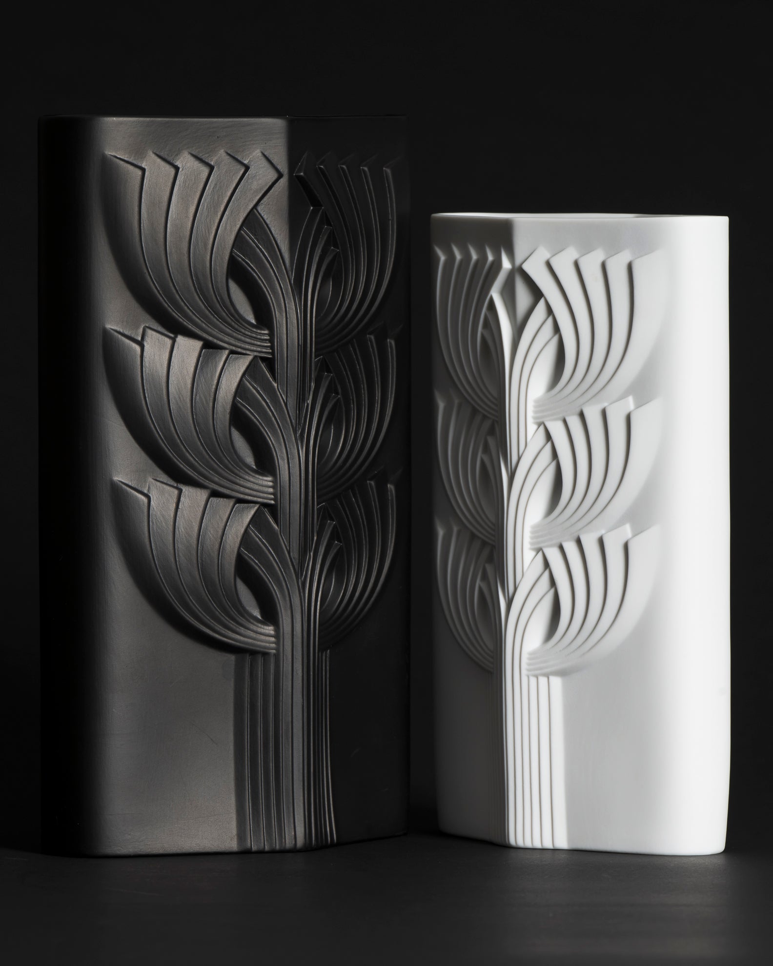 “Tree of Life” Vase Duo  – Rosemonde Nairac & Tapio Wirkkala for Rosenthal, 1970s