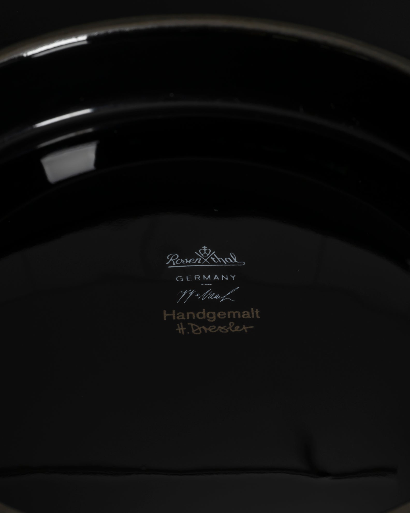 Nautica Porcelaine Noire Bowl – Jan van der Vaart & Helmut Drexler for Rosenthal, 1990s