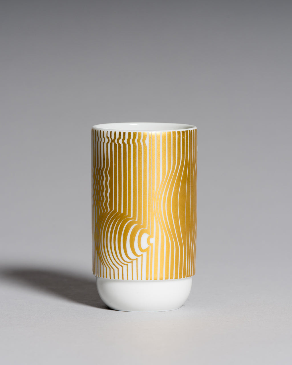 Gold Porcelain Mini Vase – Victor Vasarely for Rosenthal, 1988