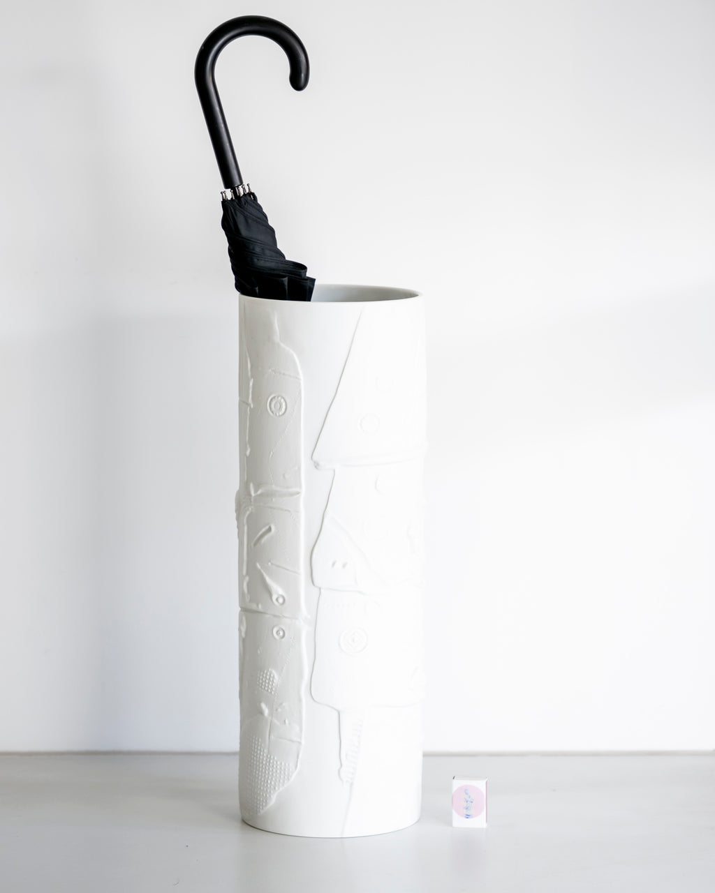 White Bisque Porcelain Floor Vase - Werner Schreib for Rosenthal, 1960s