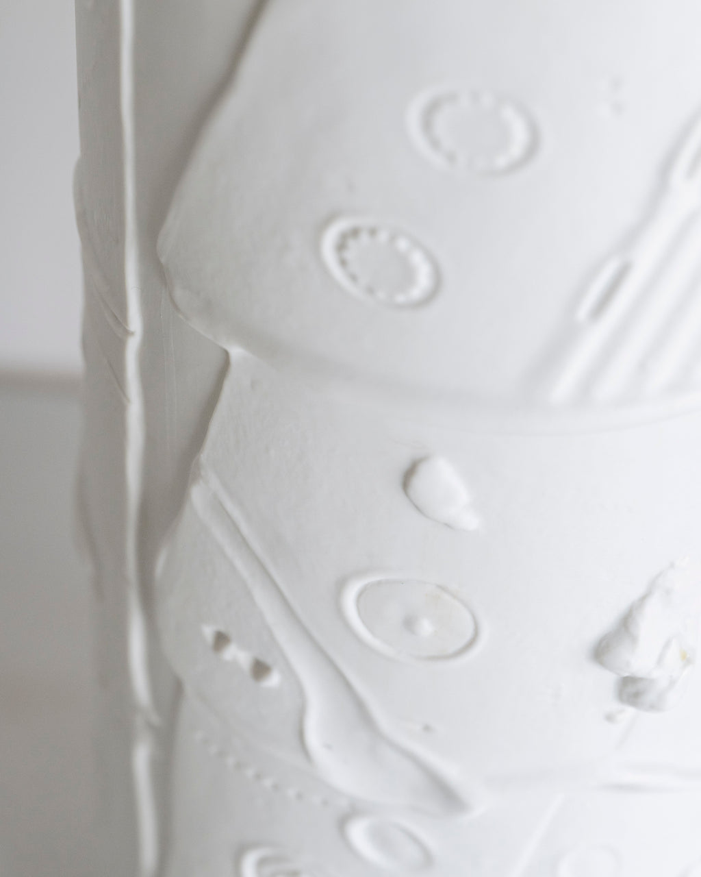 White Bisque Porcelain Floor Vase - Werner Schreib for Rosenthal, 1960s