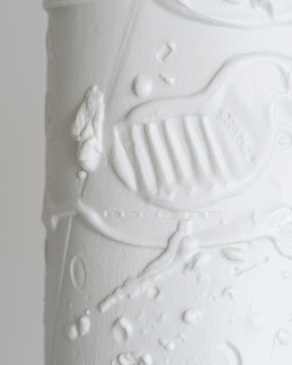 White Bisque Porcelain Floor Vase - Werner Schreib for Rosenthal, 1960s