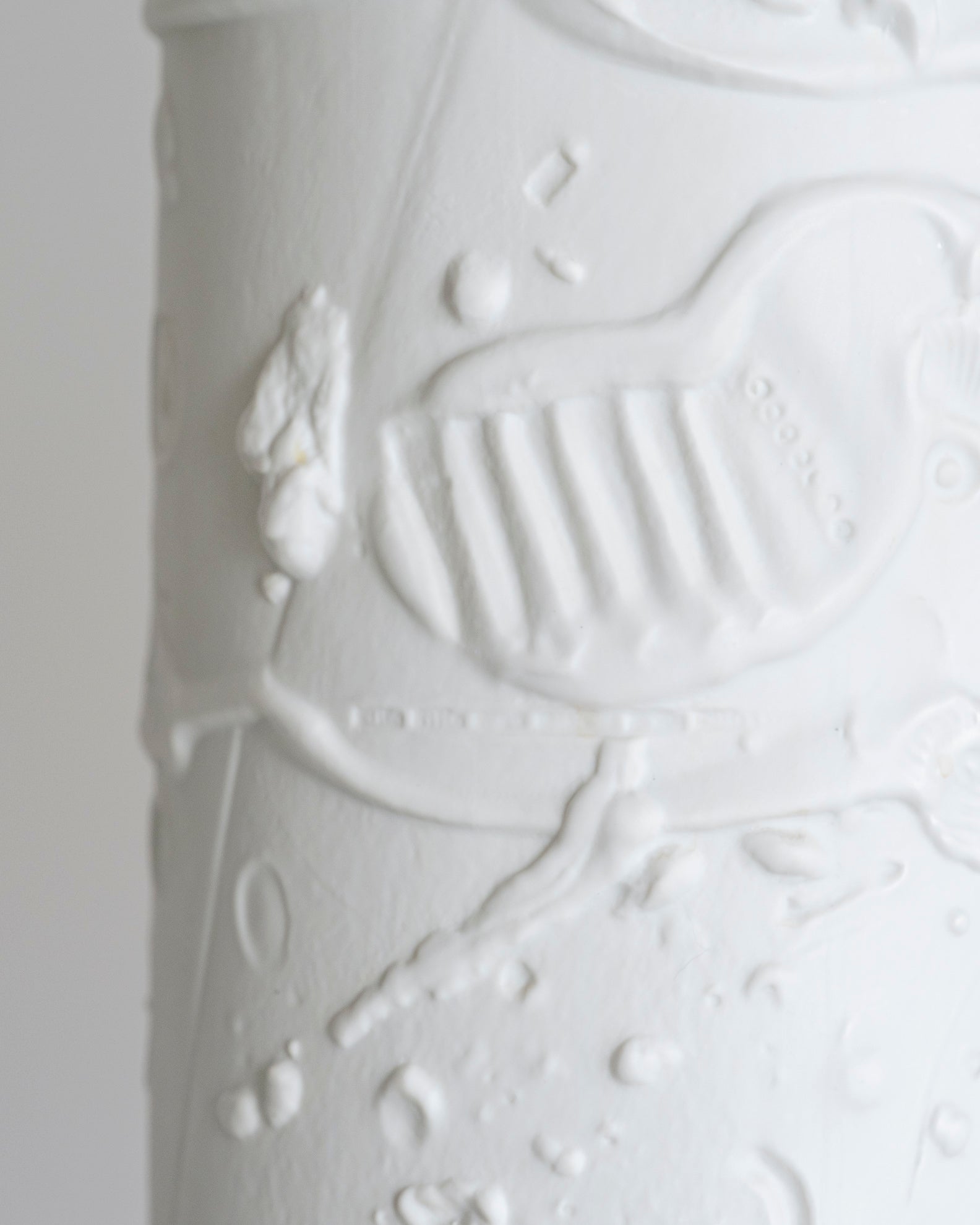 White Bisque Porcelain Floor Vase - Werner Schreib for Rosenthal, 1960s