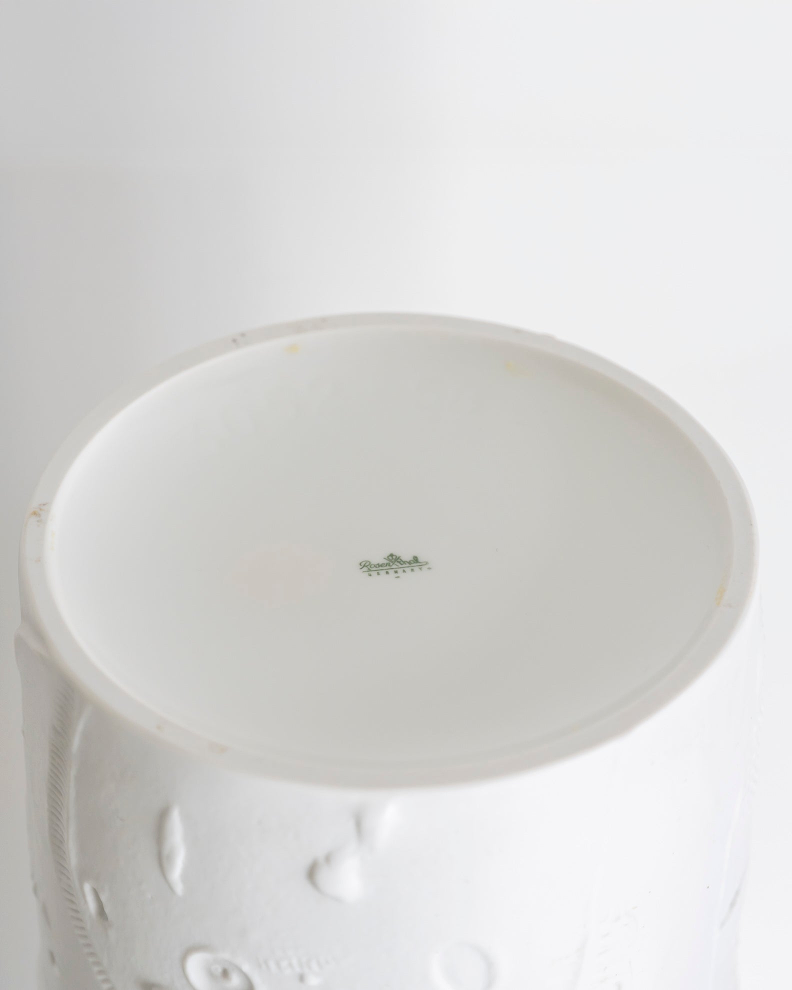 White Bisque Porcelain Floor Vase - Werner Schreib for Rosenthal, 1960s