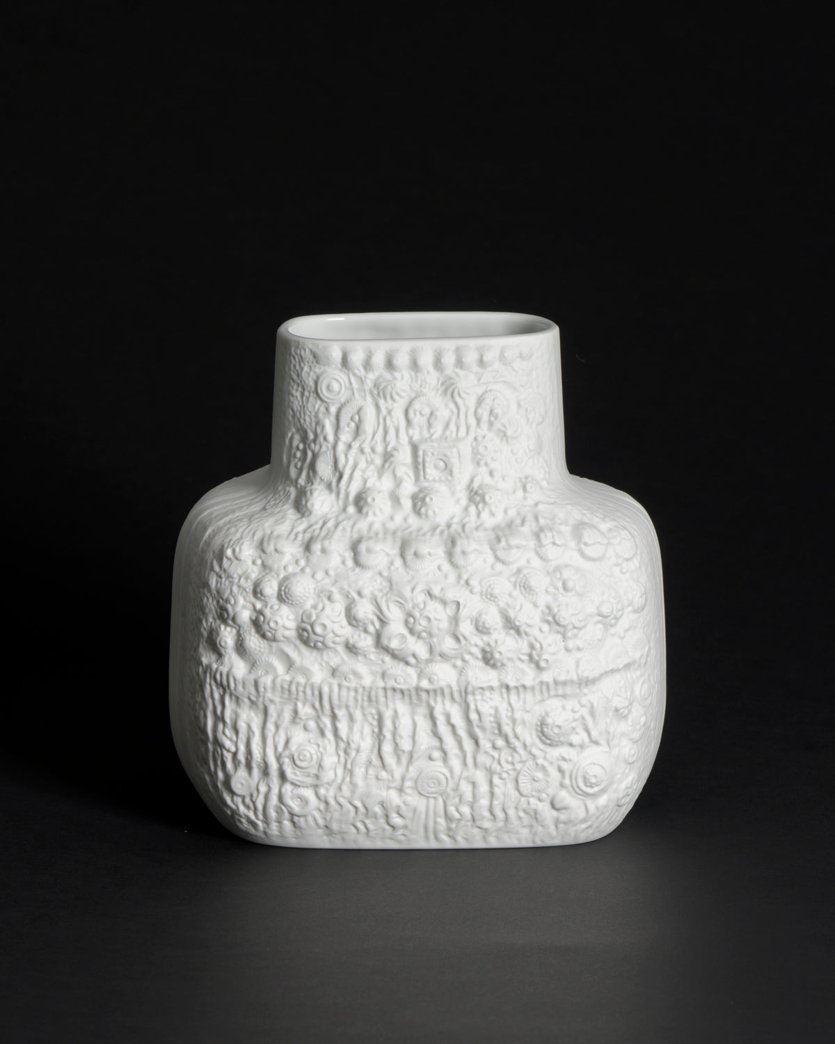 AZU Bisque Porcelain Relief Vase – Martin Freyer for Rosenthal, 1970s