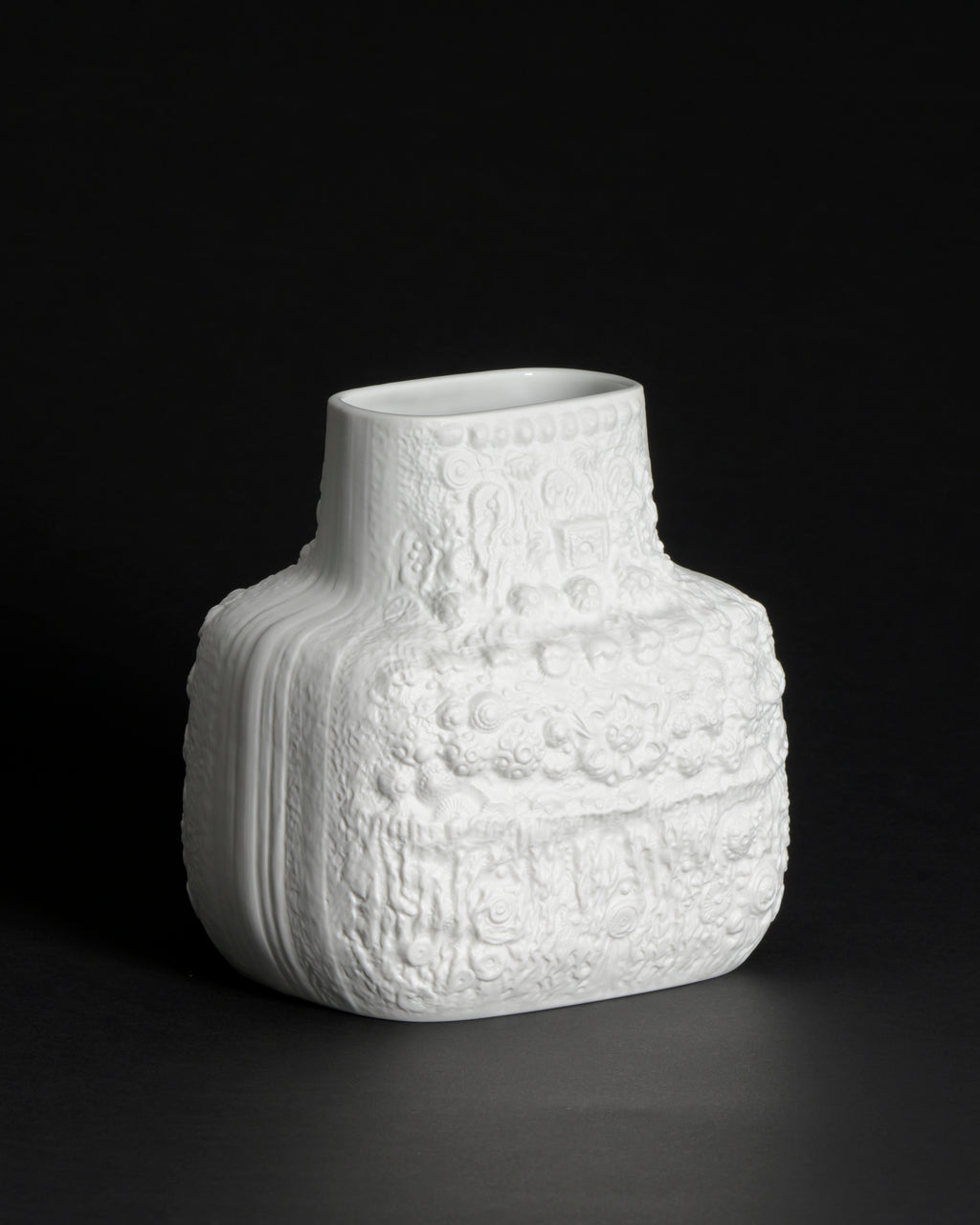 AZU Bisque Porcelain Relief Vase – Martin Freyer for Rosenthal, 1970s