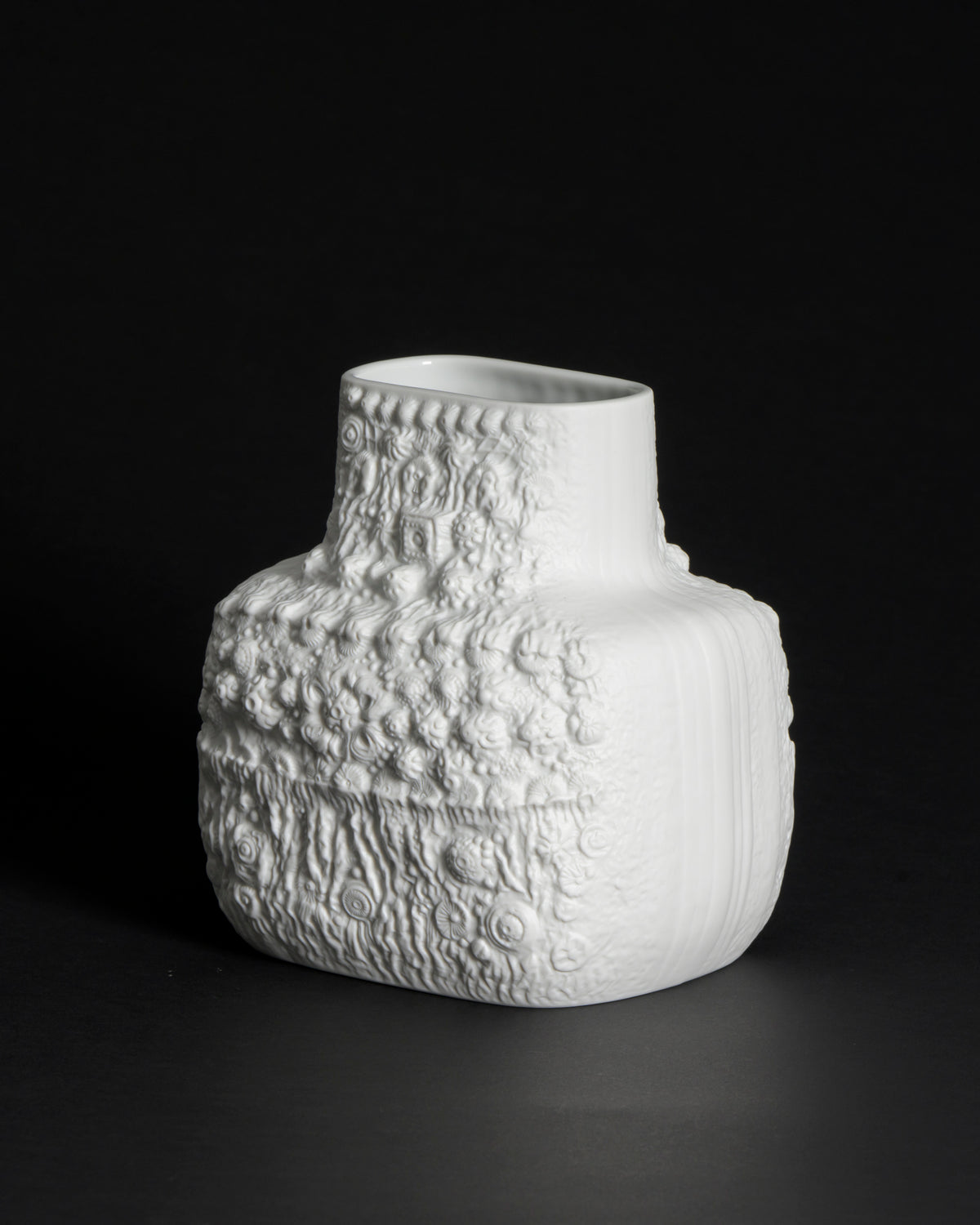 AZU Bisque Porcelain Relief Vase – Martin Freyer for Rosenthal, 1970s