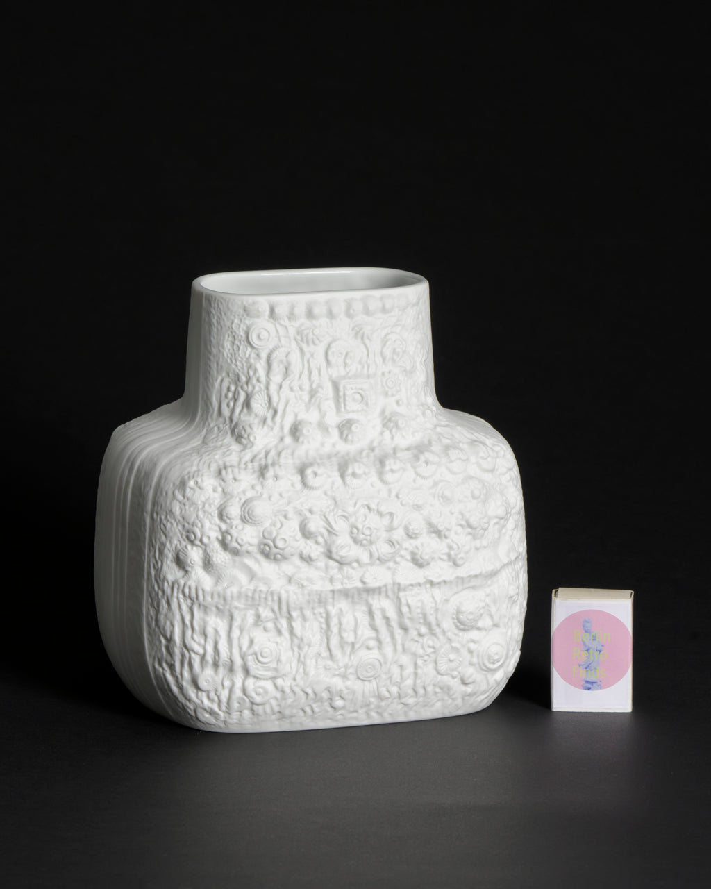 AZU Bisque Porcelain Relief Vase – Martin Freyer for Rosenthal, 1970s