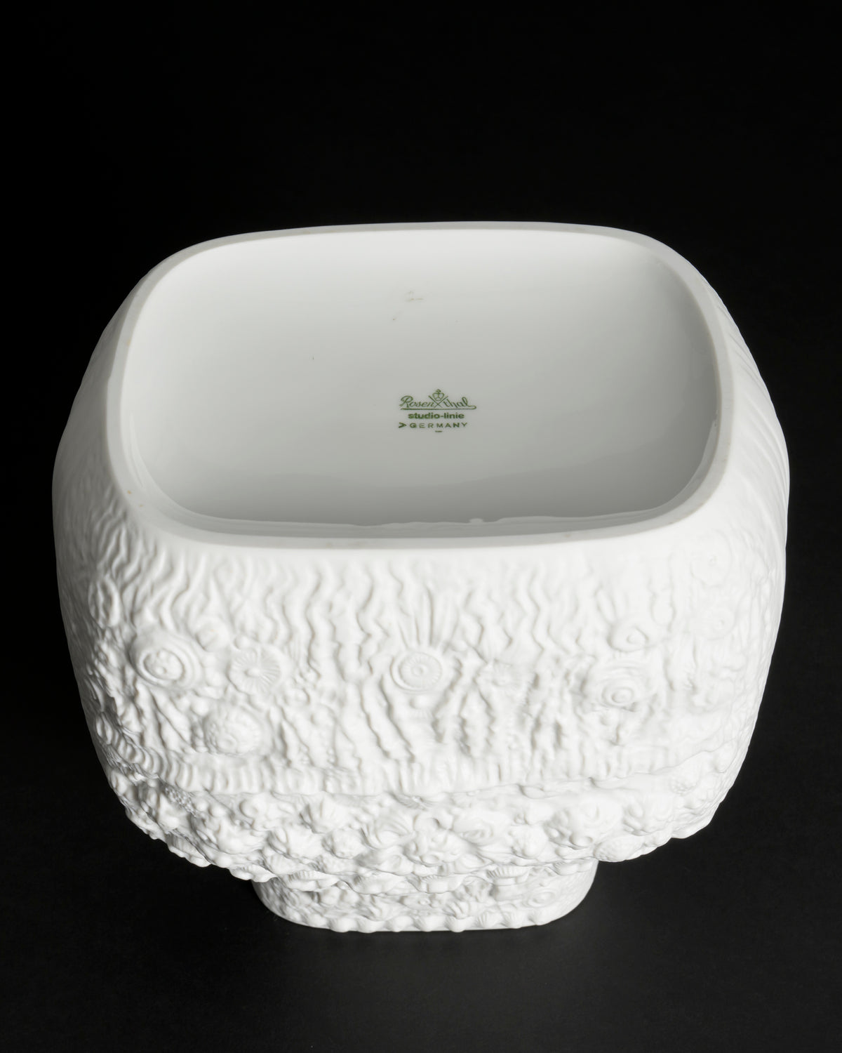 AZU Bisque Porcelain Relief Vase – Martin Freyer for Rosenthal, 1970s