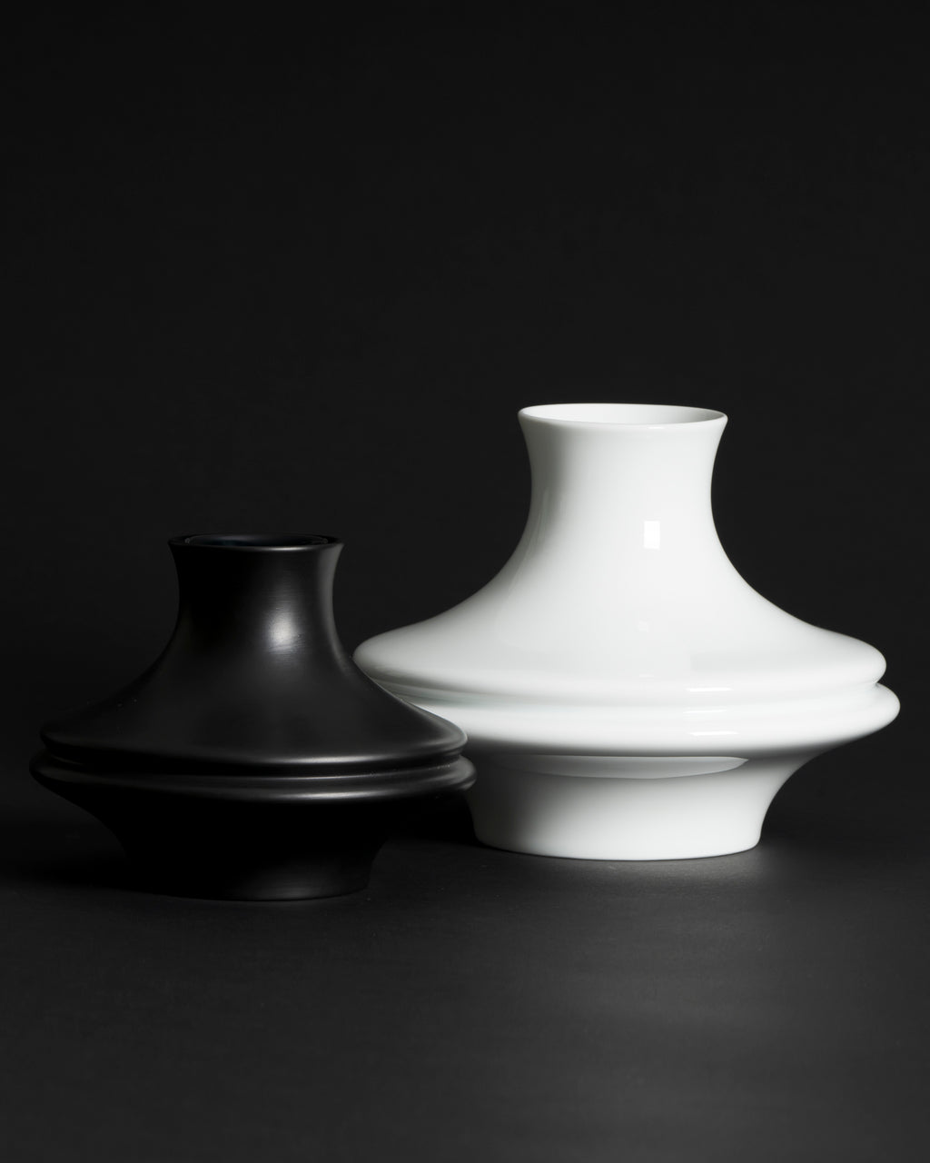 Porcelain Vase Duo “UFO” – Werner Uhl for Rosenthal, 1970s–1990s