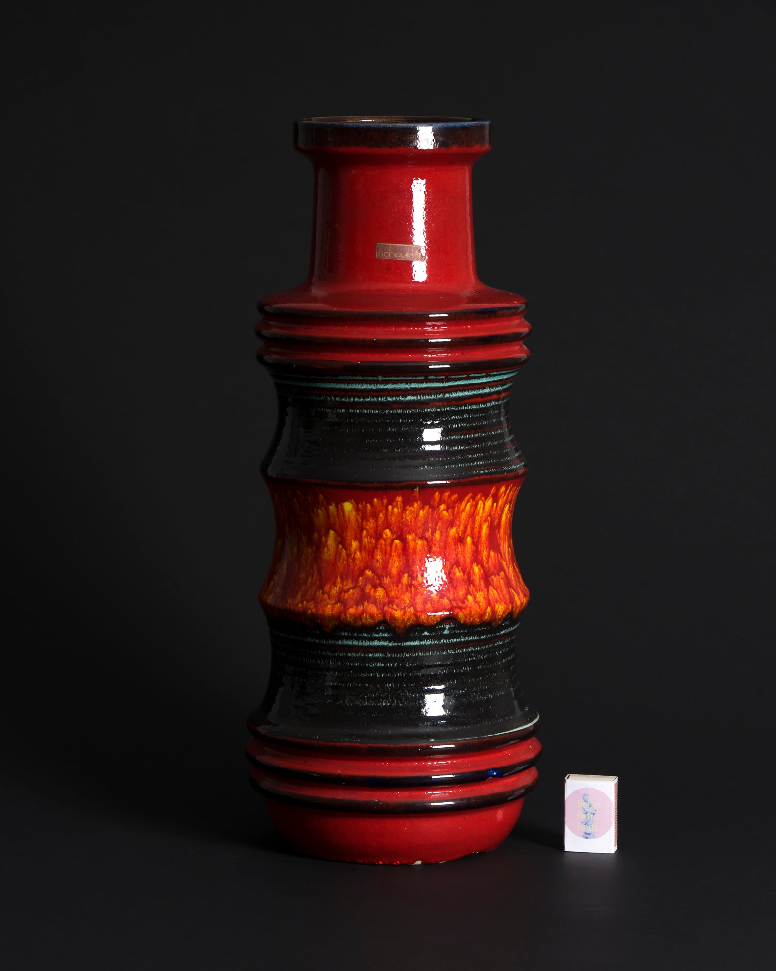 Floor Vase “Pagoda” – Scheurich Keramik, 1970s