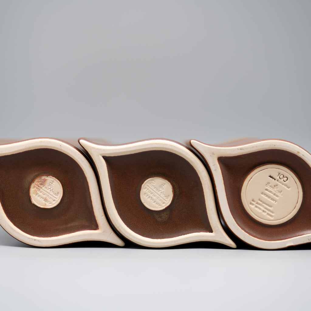 Pillowcase Ceramic Vase Trio – Karl & Ursula Scheid for Rosenthal, 1980s