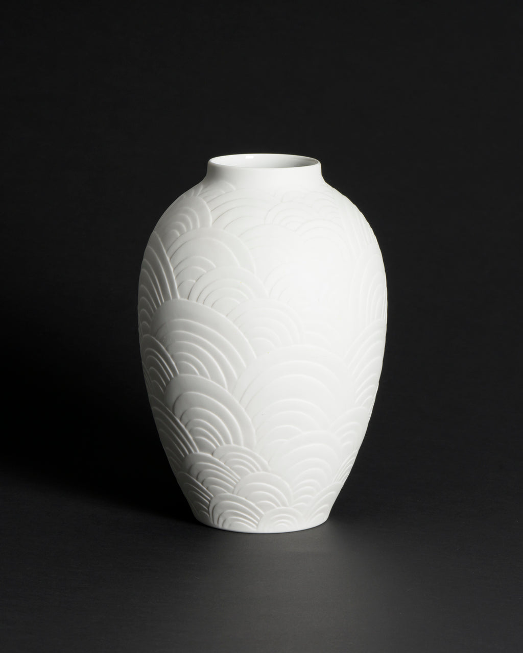 Relief Bisque Porcelain Vase – Heinrich Porzellan, 1960s–1970s