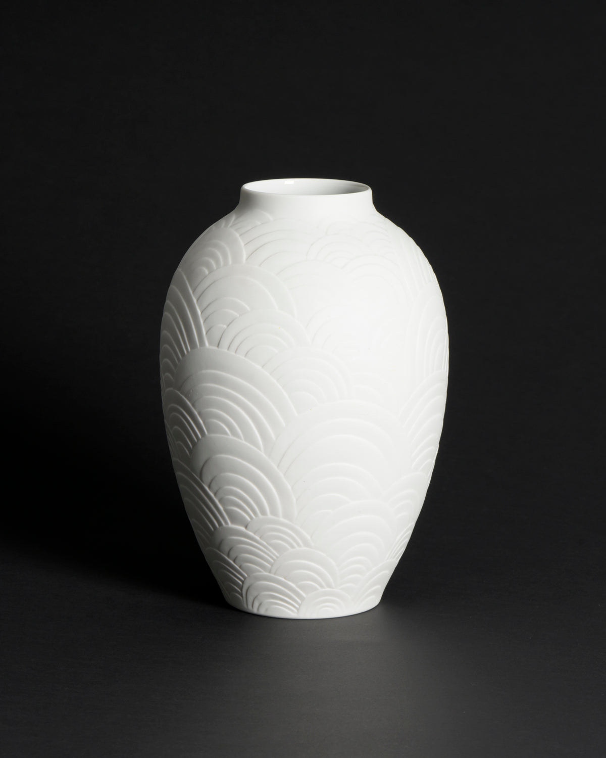 Relief Bisque Porcelain Vase – Heinrich Porzellan, 1960s–1970s