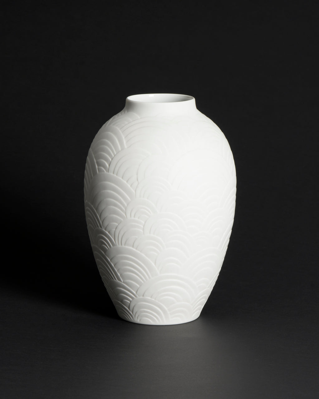 Relief Bisque Porcelain Vase – Heinrich Porzellan, 1960s–1970s