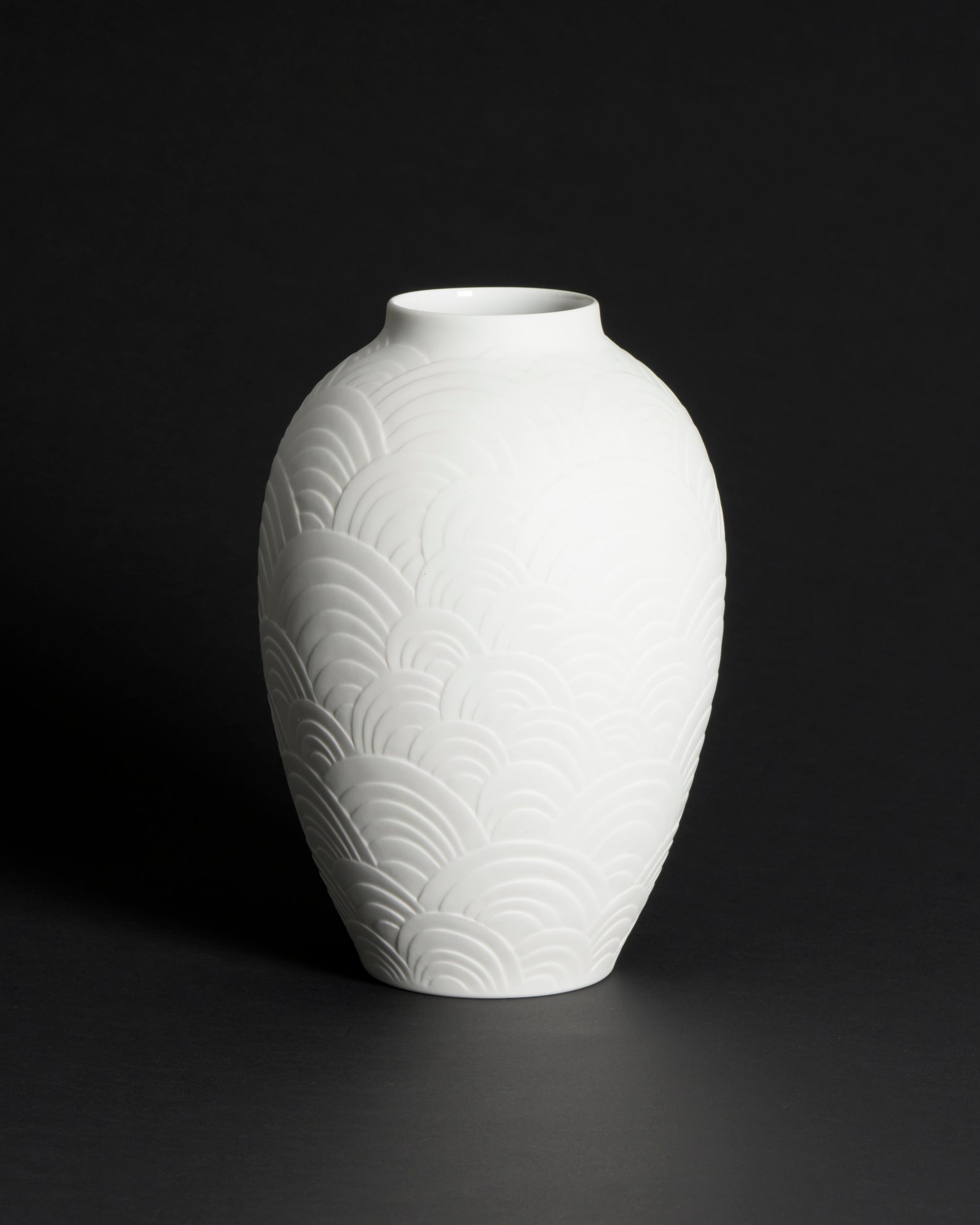 Relief Bisque Porcelain Vase – Heinrich Porzellan, 1960s–1970s