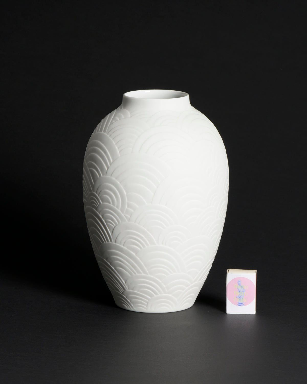 Relief Bisque Porcelain Vase – Heinrich Porzellan, 1960s–1970s