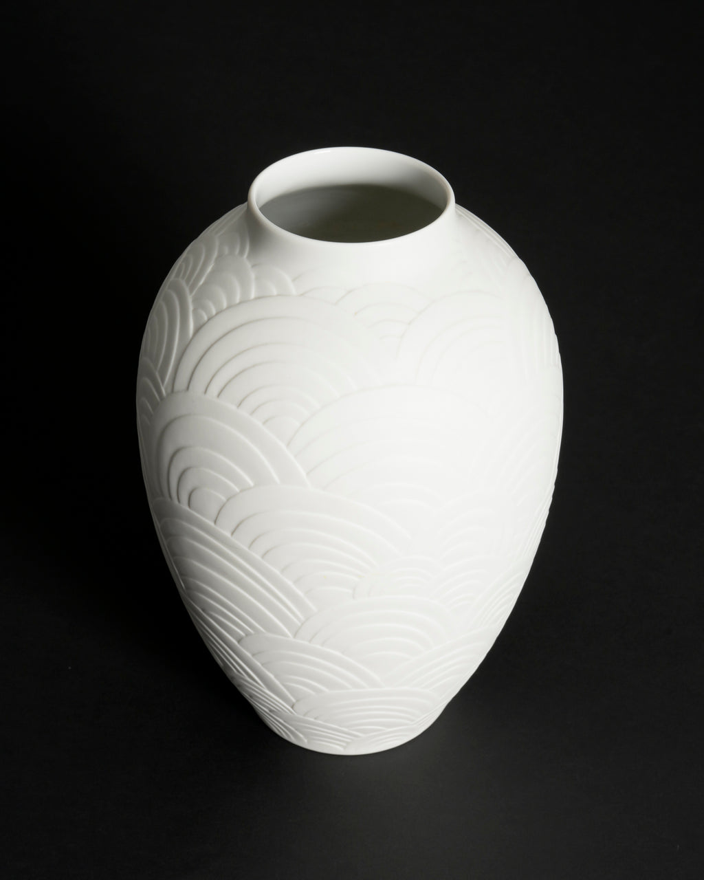 Relief Bisque Porcelain Vase – Heinrich Porzellan, 1960s–1970s