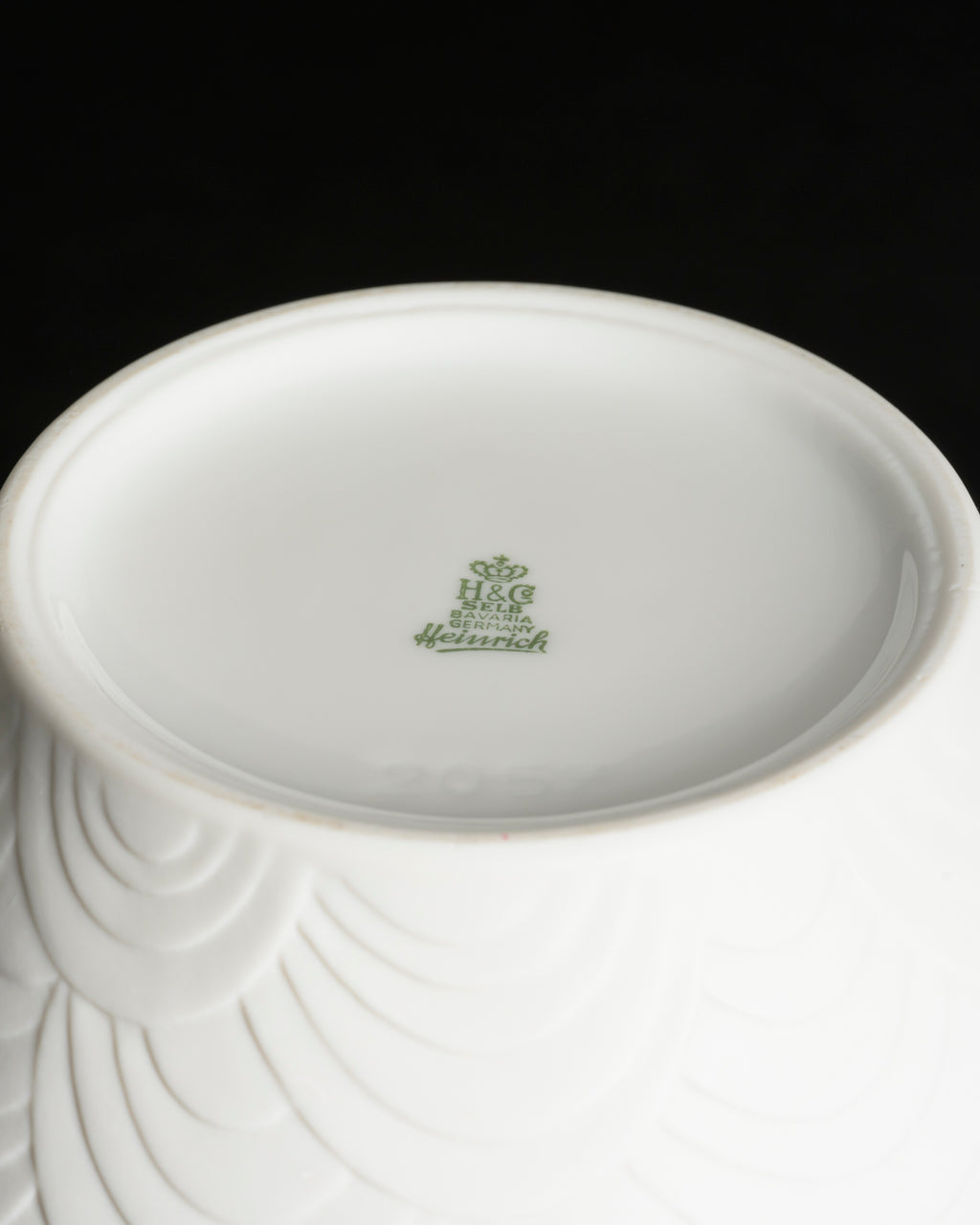 Relief Bisque Porcelain Vase – Heinrich Porzellan, 1960s–1970s