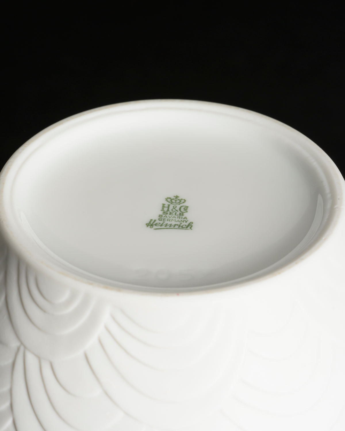 Relief Bisque Porcelain Vase – Heinrich Porzellan, 1960s–1970s