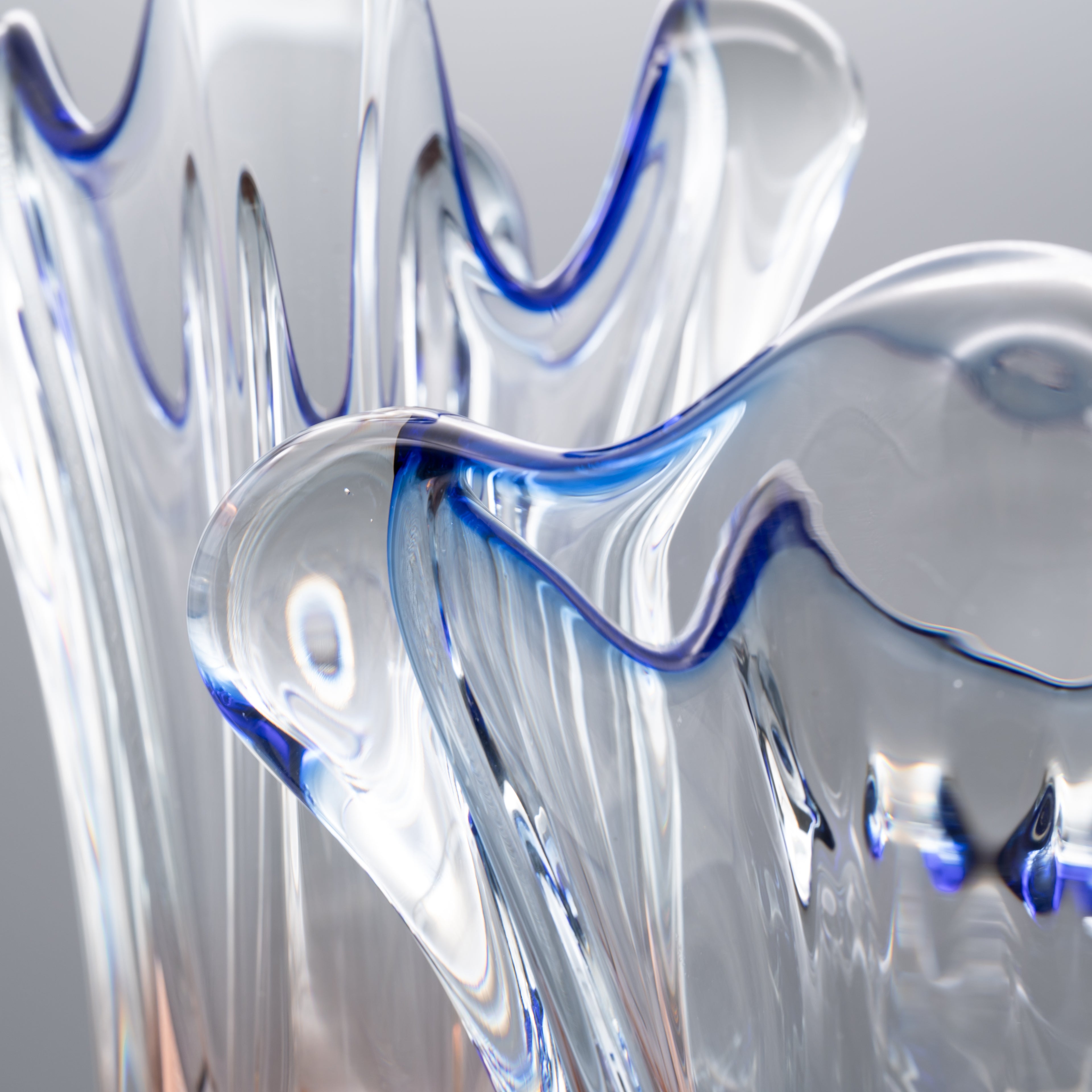 Blue and Pink Glass Duo – Josef Hospodka for Chřibská / Borské Sklo, 1960s