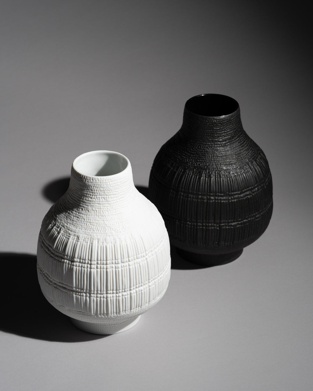 Structura Bisque Porcelain Duo – Elsa Fischer-Treyden & Margret Hildebrand for Rosenthal, 1970s