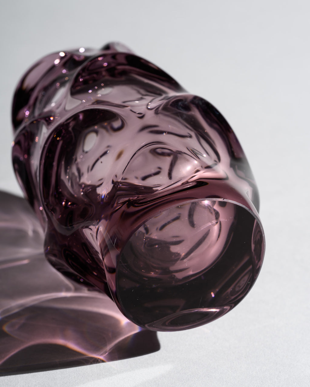 Lilac & Blue Art Glass Vase Duo – Jan Beranek for Skrdlovice, 1950s–1960s