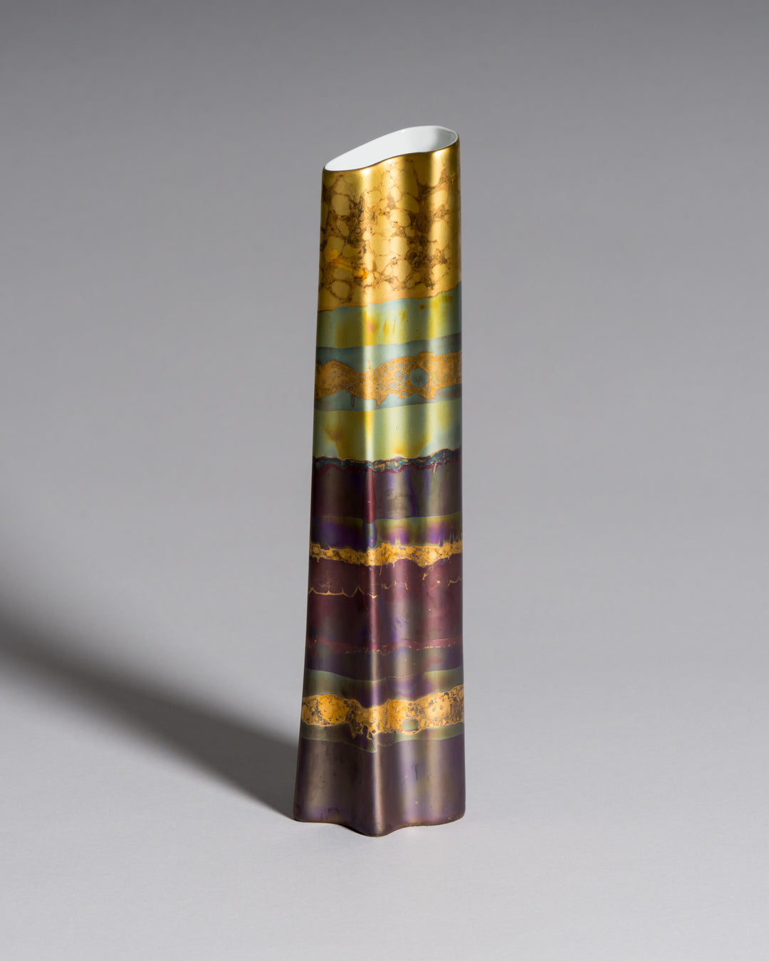 Porcelain Vase Trio “Eosin” – Johan van Loon & Helmut Drexler for Rosenthal, 1980s