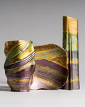 Eosin Satin Porcelain Vase & Bowl Trio – Johan van Loon Forms & Helmut Drexler for Rosenthal, 1990s