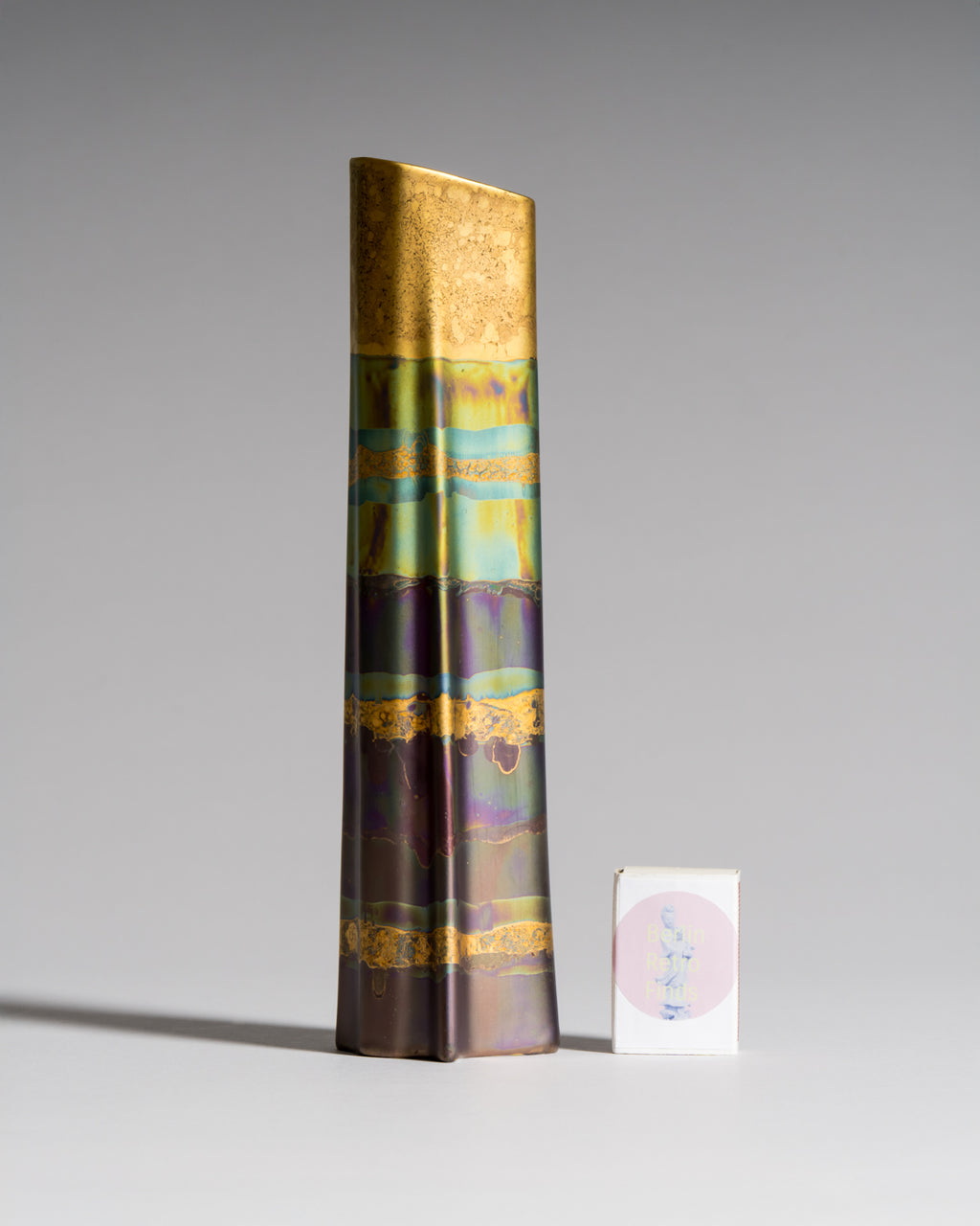 Eosin Satin Porcelain Vase & Bowl Trio – Johan van Loon Forms & Helmut Drexler for Rosenthal, 1990s
