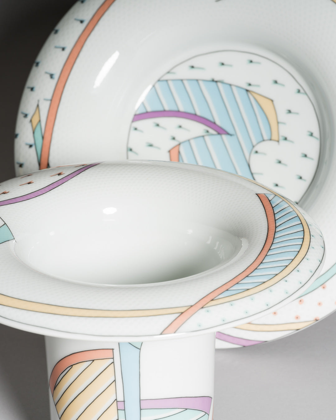 Vase & Bowl Duo “Century / New Wave” – Tapio Wirkkala & Dorothy Hafner for Rosenthal, 1980s