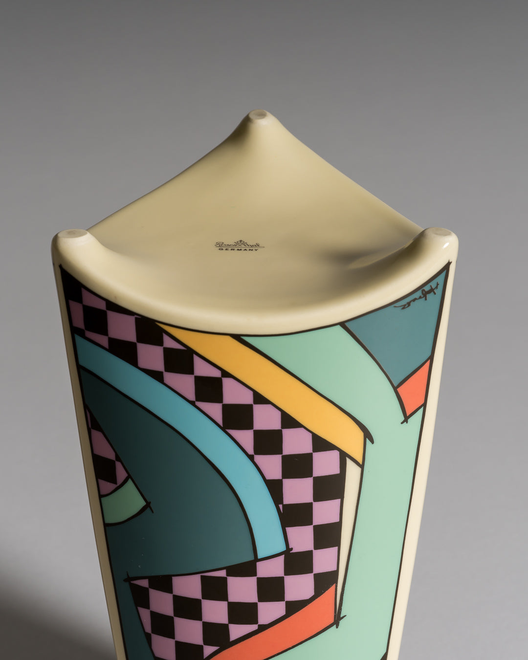 Flash Porcelain Vase Duo & Candleholder Pair – Dorothy Hafner for Rosenthal, 1980s