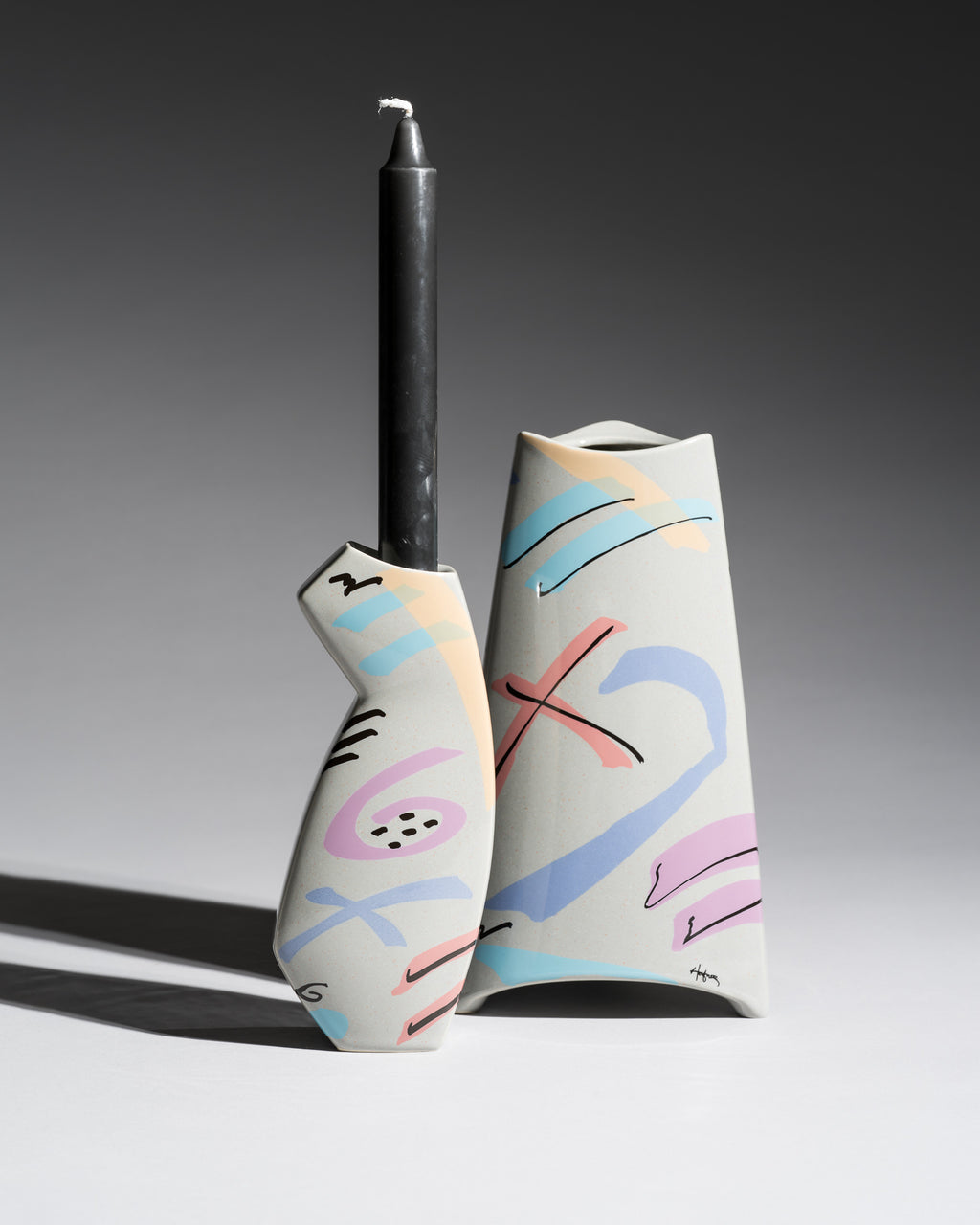 Flash Vase & Candle Holder Duo – Dorothy Hafner for Rosenthal, 1980s