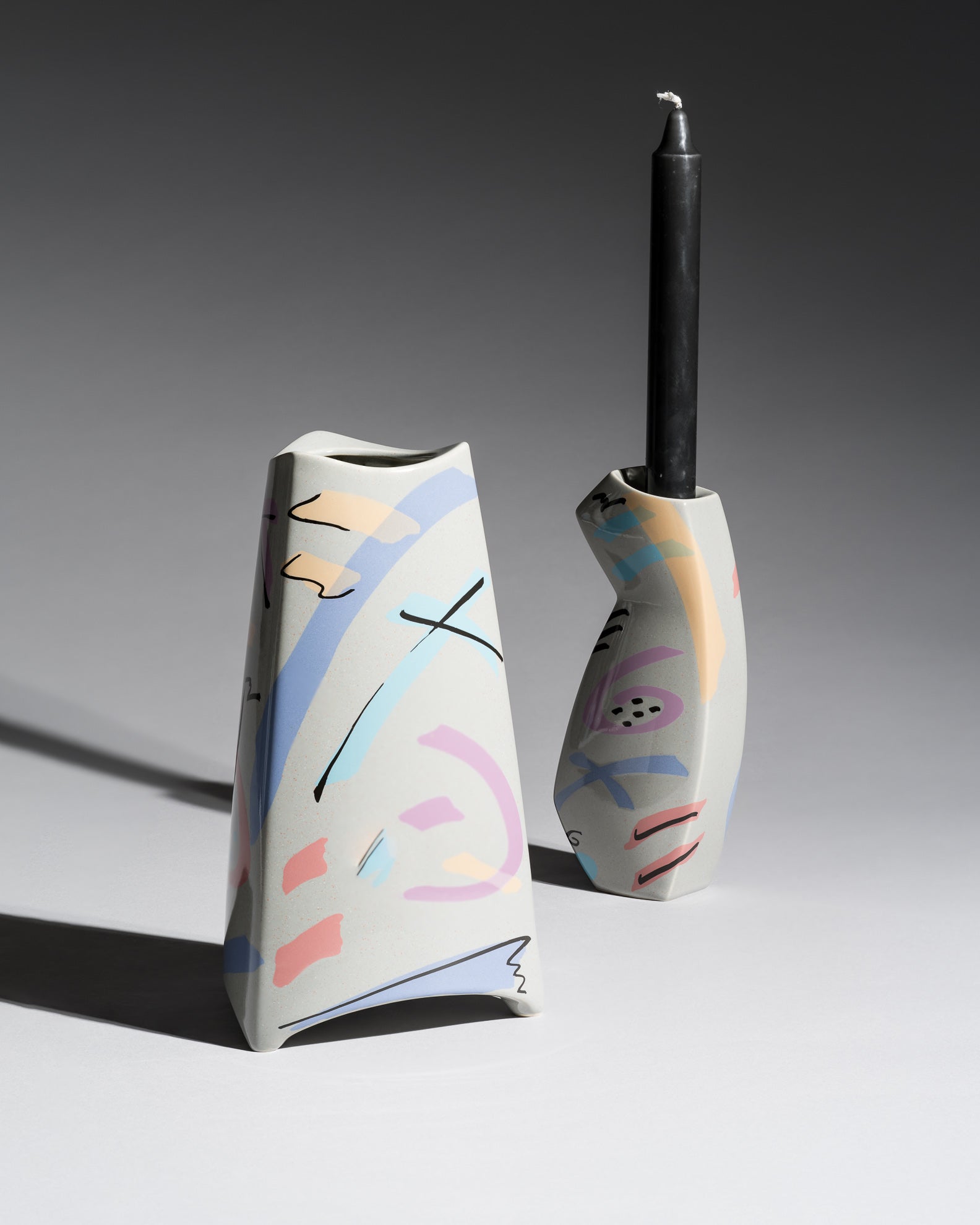 Flash Vase & Candle Holder Duo – Dorothy Hafner for Rosenthal, 1980s
