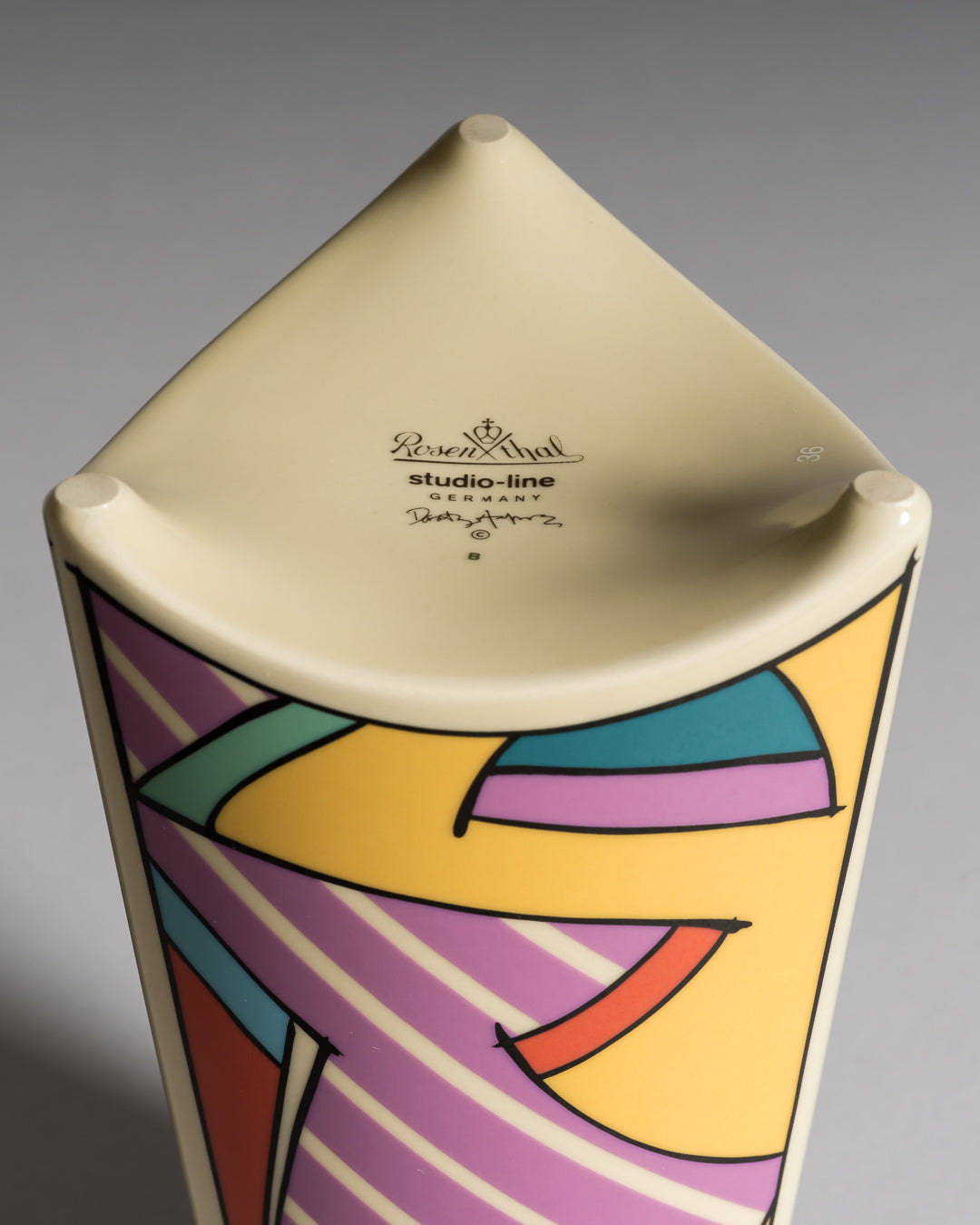 Flash Porcelain Vase Duo & Candleholder Pair – Dorothy Hafner for Rosenthal, 1980s