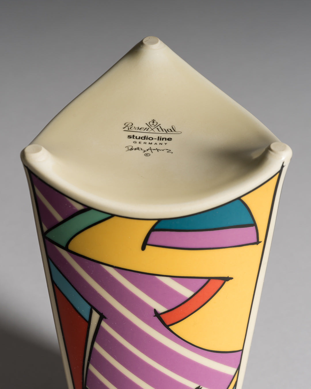 Flash Porcelain Vase Duo & Ashtray – Dorothy Hafner for Rosenthal, 1980s