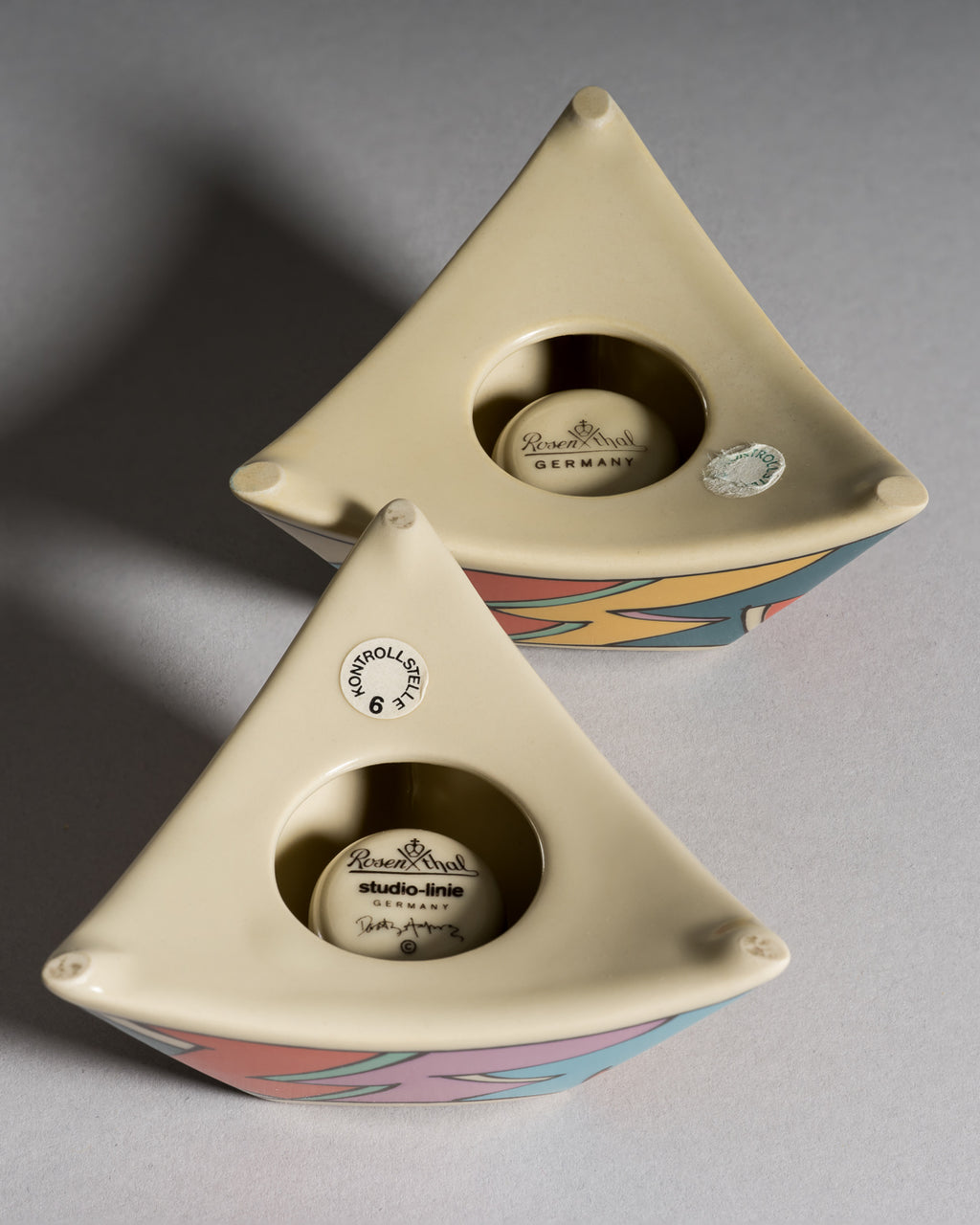 Flash Porcelain Vase Duo & Candleholder Pair – Dorothy Hafner for Rosenthal, 1980s