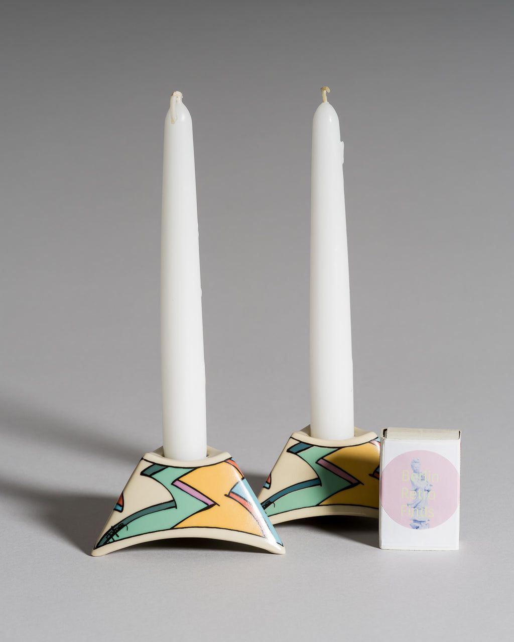 Flash Porcelain Vase Duo & Candleholder Pair – Dorothy Hafner for Rosenthal, 1980s