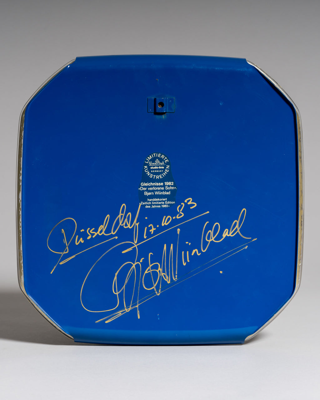 Signed Art Glass Wall Plaque “Der Verlorene Sohn” - Bjørn Wiinblad for Rosenthal, 1982