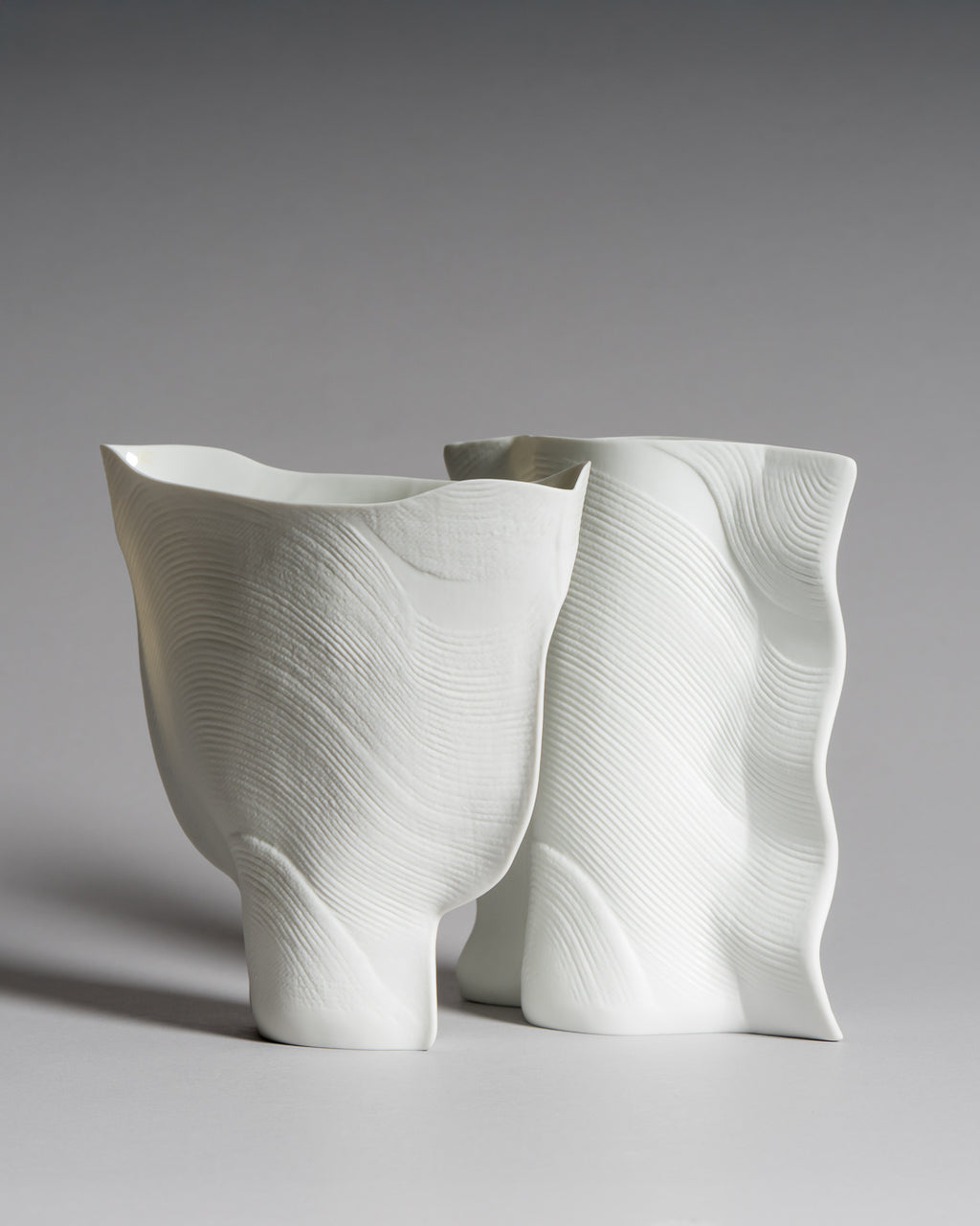 Porcelain Vase Duo – Johan van Loon for Rosenthal, 1980s